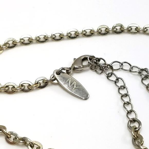 New York & Co. Dangle Round Brown Black & Gold Disks Necklace, 21 Inches - Picture 5 of 8